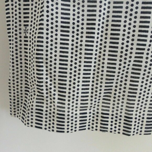 NWT TORY BURCH Corossol Black White Cotton Tory Mini Dress 0 - Picture 5 of 7